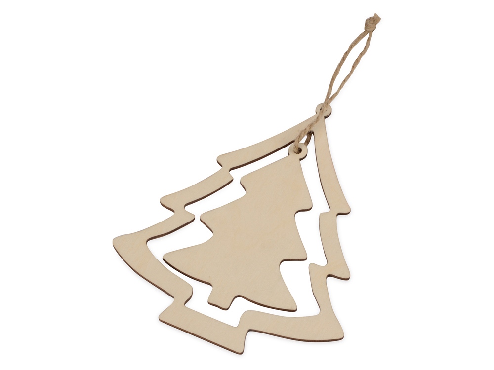 Подвеска деревянная Две ёлочки-1