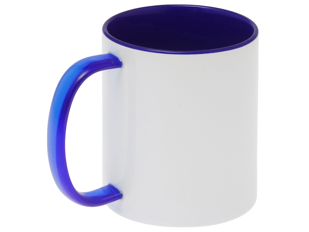 Керамическая кружка со стеклянной ручкой для сублимации Charm, синий-2