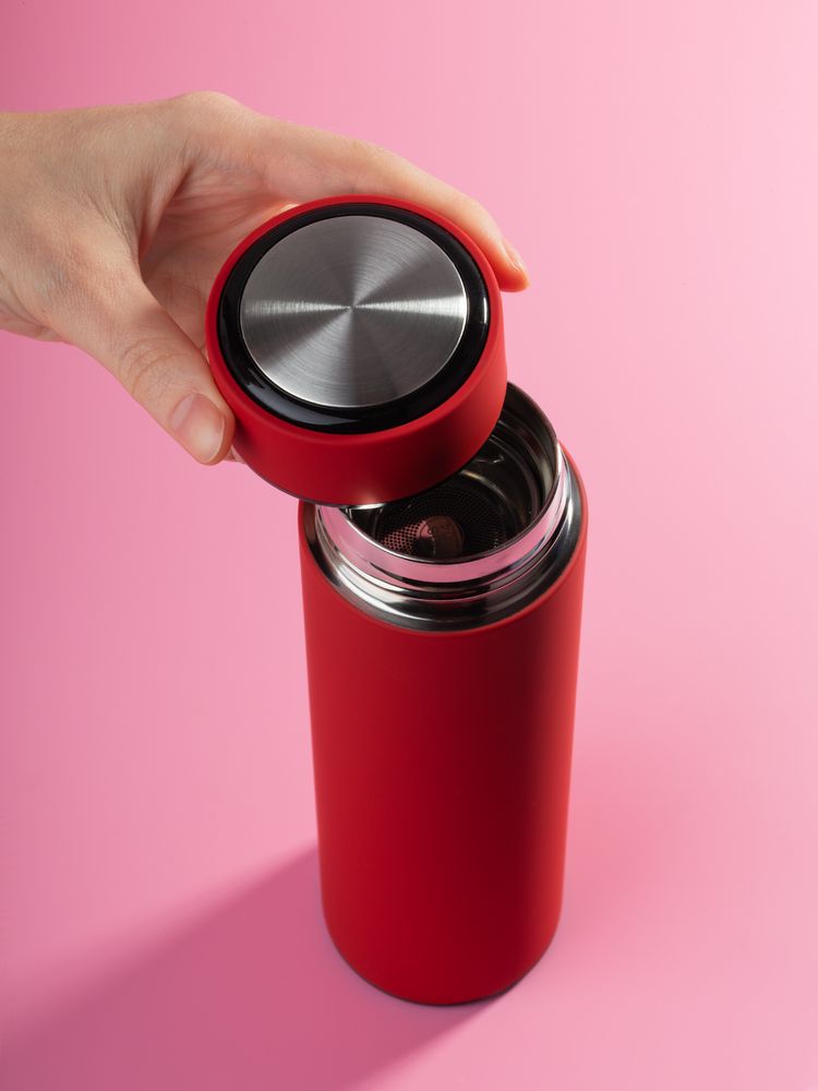 Термос с ситечком Percola, красный-5