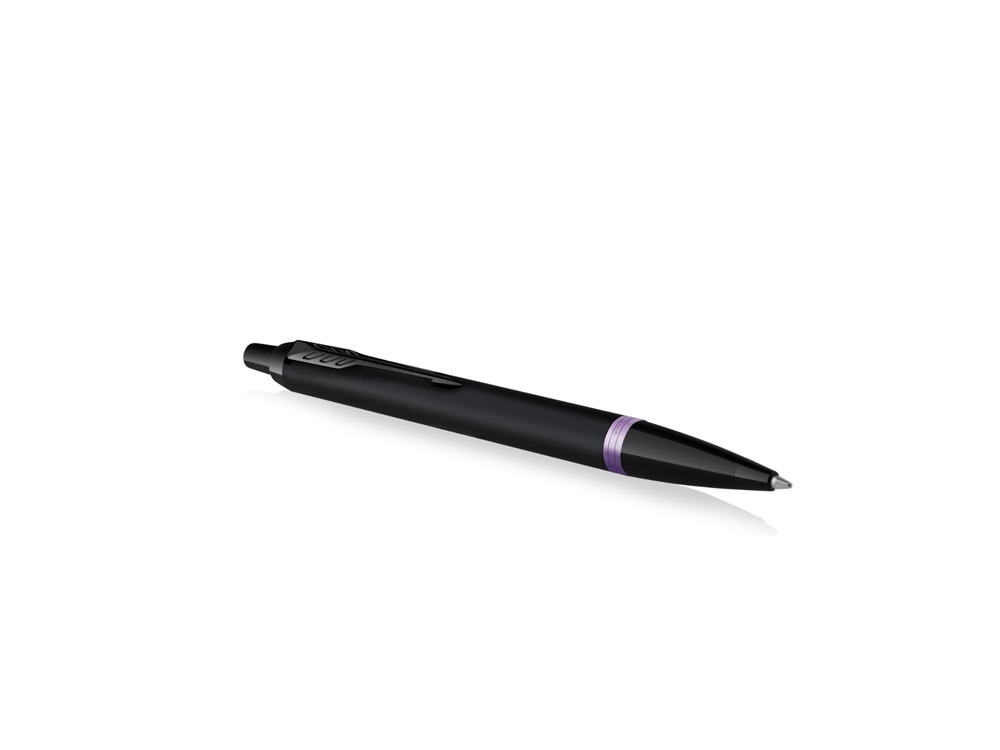 Шариковая ручка Parker IM Vibrant Rings Flame Amethyst Purple, стержень: M blue, в подарочной упаковке.-1