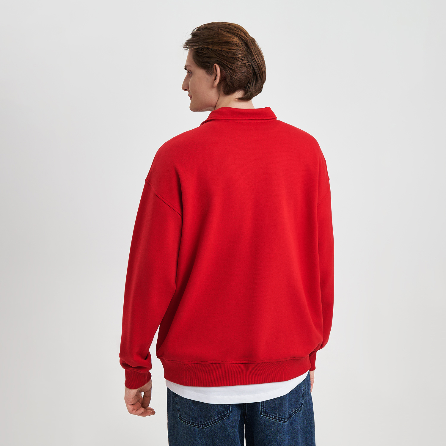 Толстовка на молнии унисекс FLOW, красная-5