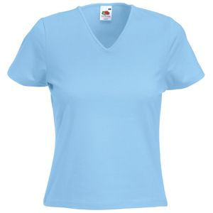 Футболка женская LADY FIT V-NECK T 210, голубой-0