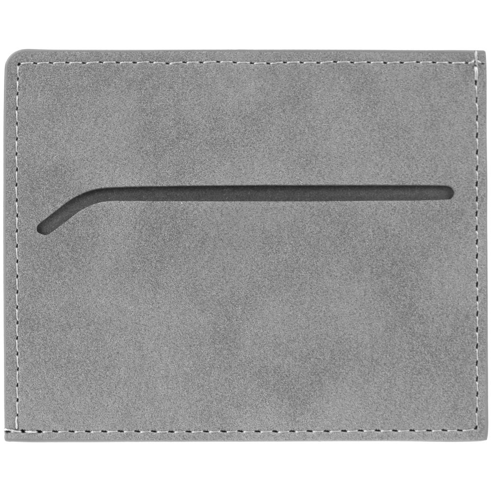 Чехол для карточек Nubuk, светло-серый-1