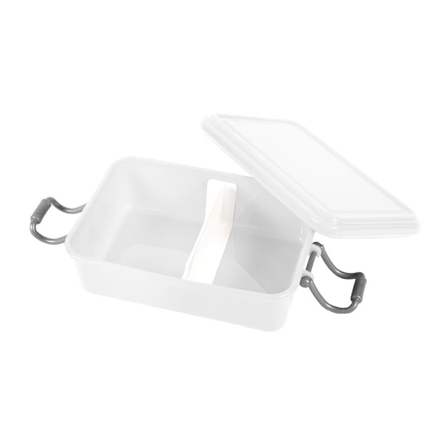 Ланч-бокс MEAL, пластик, 2 отделения, белый-1