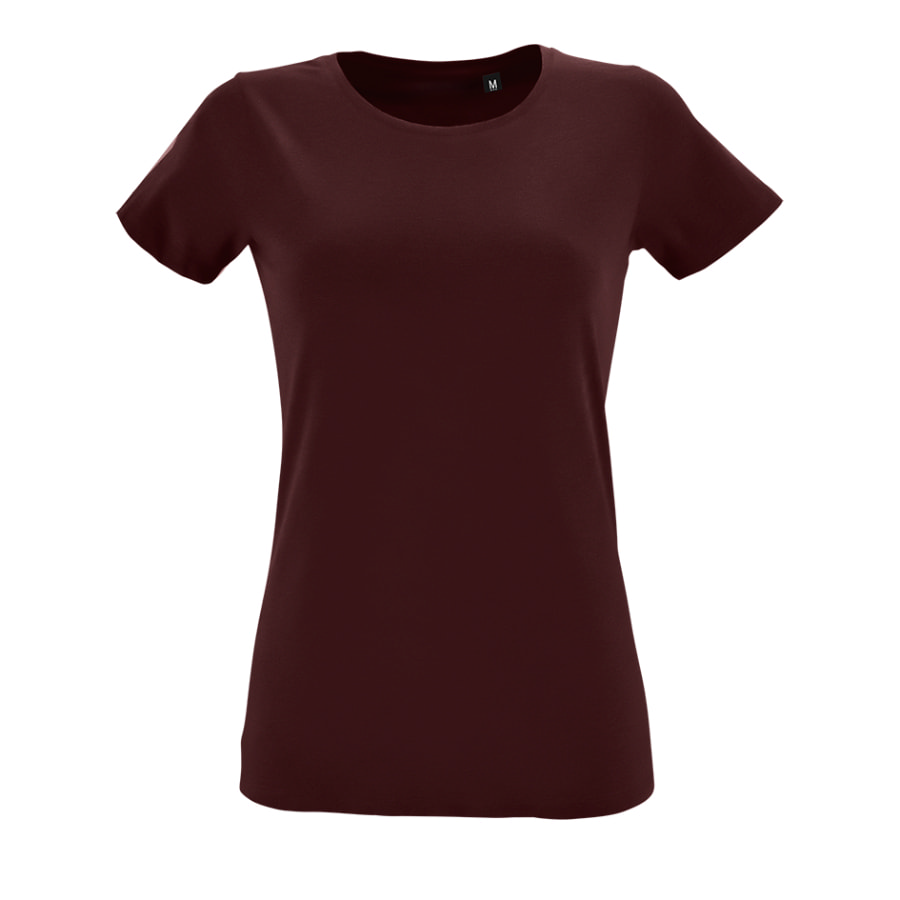 Футболка REGENT FIT WOMEN, тёмно-бордовый, M, 100% х/б, 150 г/м2, красная вишня-0