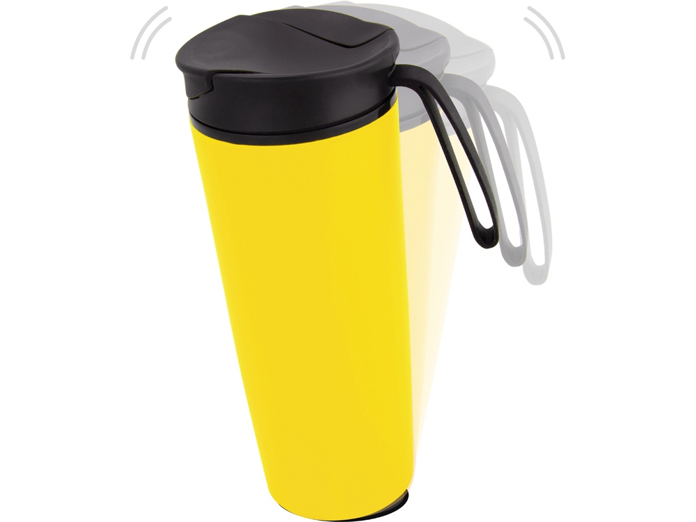 Термокружка Годс 470мл на присоске, желтый-0