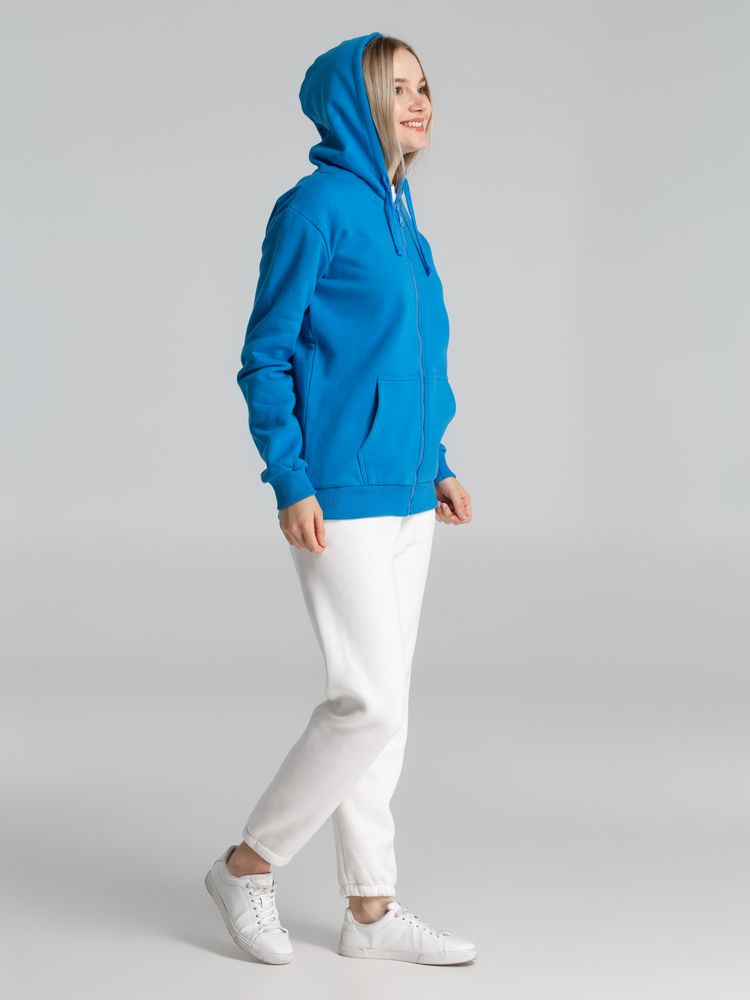 Толстовка на молнии с капюшоном Siverga Heavy 2.0, бирюзовая-5