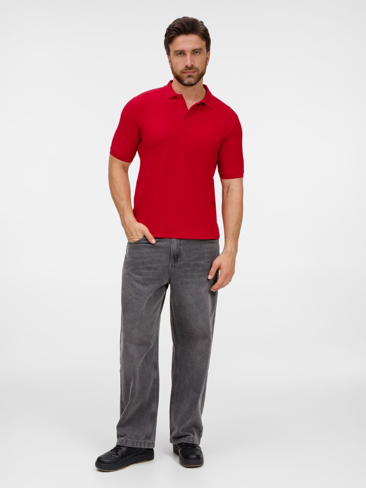 Рубашка поло унисекс Upswing, красная-6