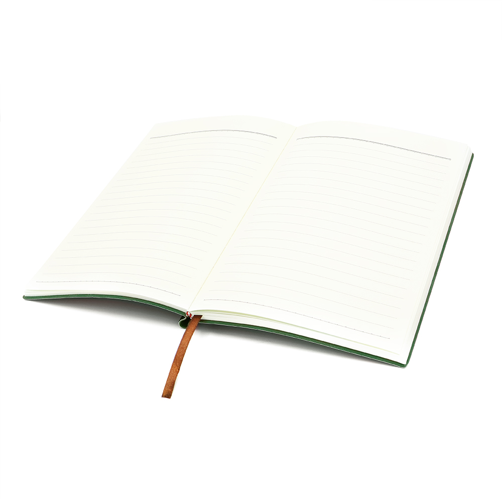 Блокнот A5 Donnie в мягком переплёте c карманом для ручки, Темно-зеленый-2