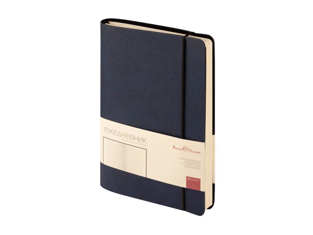 Ежедневник недатированный А5 Palermo, темно-синий-0