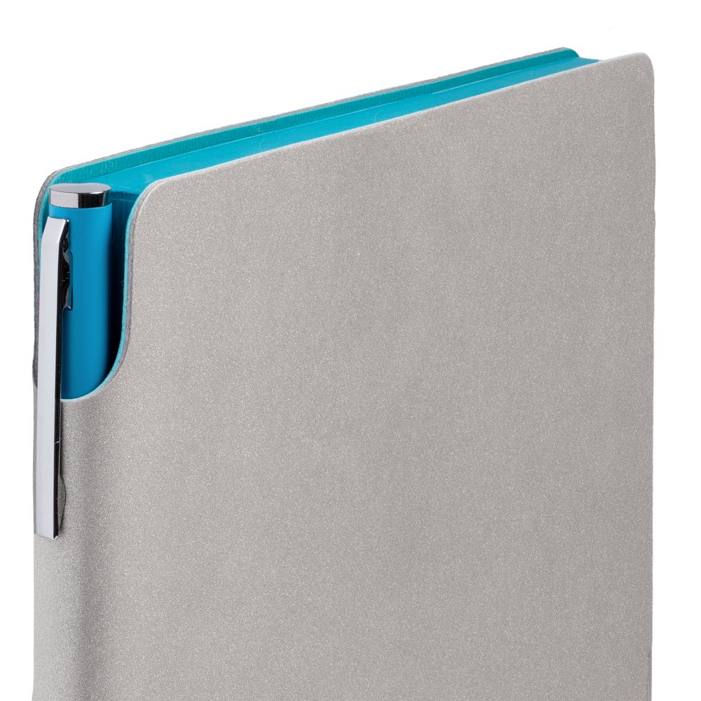 Ежедневник Flexpen, недатированный, серебристо-бирюзовый-2