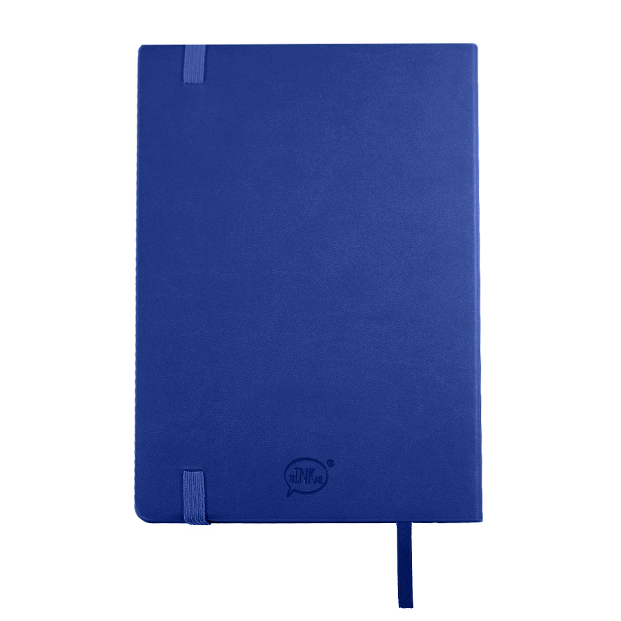 Бизнес-блокнот "RILY", формат А5,  синий, блок в точку, синий-2