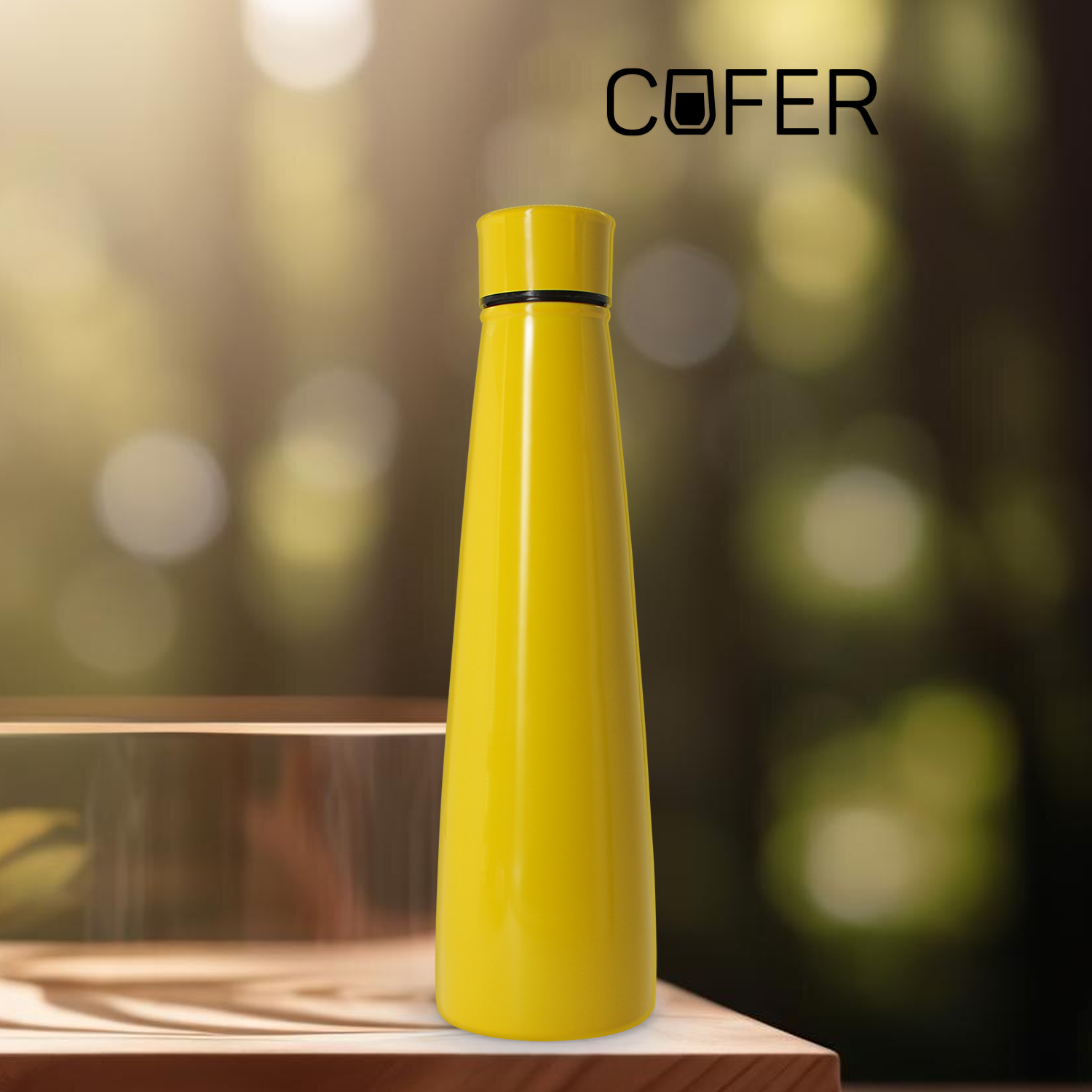 Термобутылка для напитков N-shape (желтый)-0