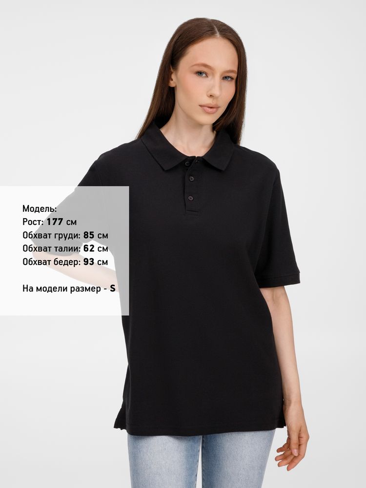 Рубашка поло унисекс Upswing, черная-5
