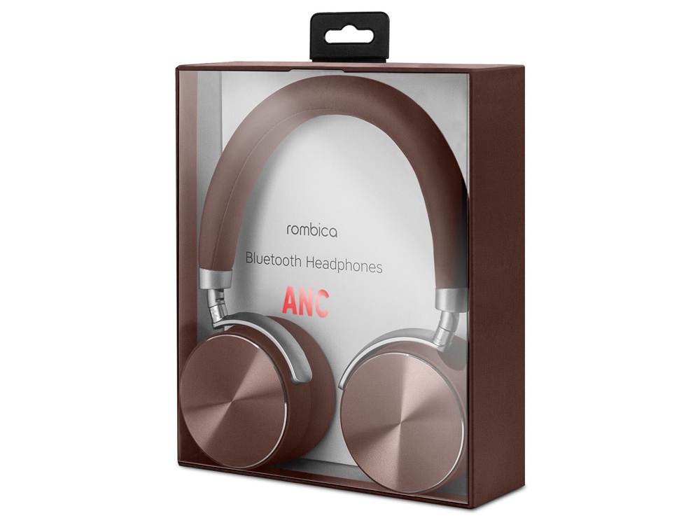 Беспроводные наушники Rombica mysound BH-13 Brown ANC, коричневый-4