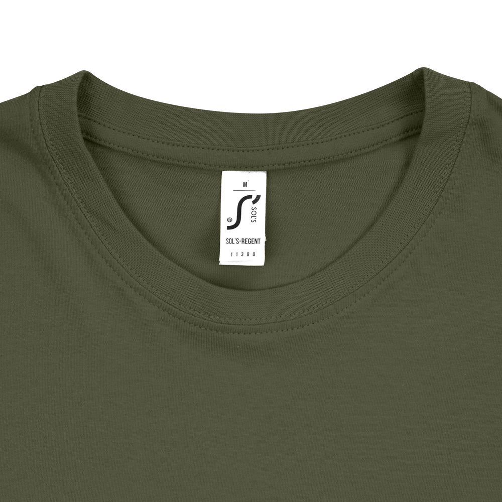 Футболка унисекс Regent 150, темный хаки-3