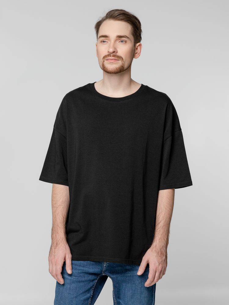 Футболка унисекс оверсайз Crosstown, черная-3