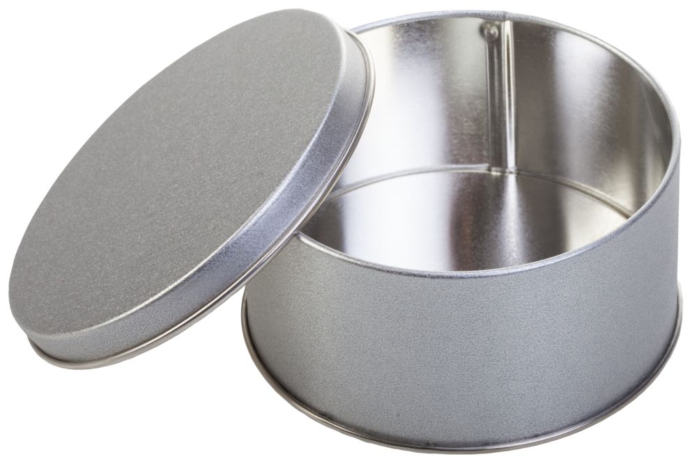 Коробка Pragmax S, круглая, серебристая-2