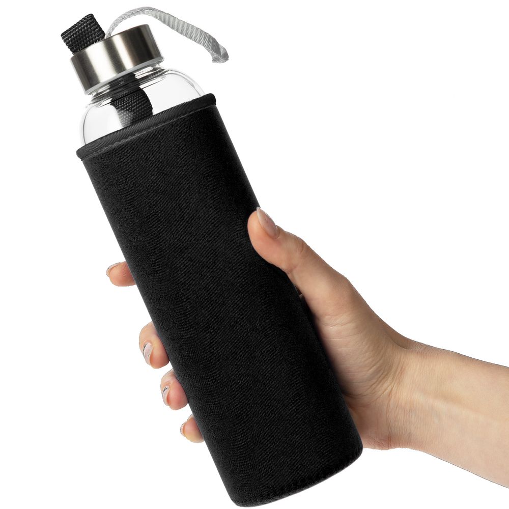 Бутылка для воды Sleeve Ace, черная-3