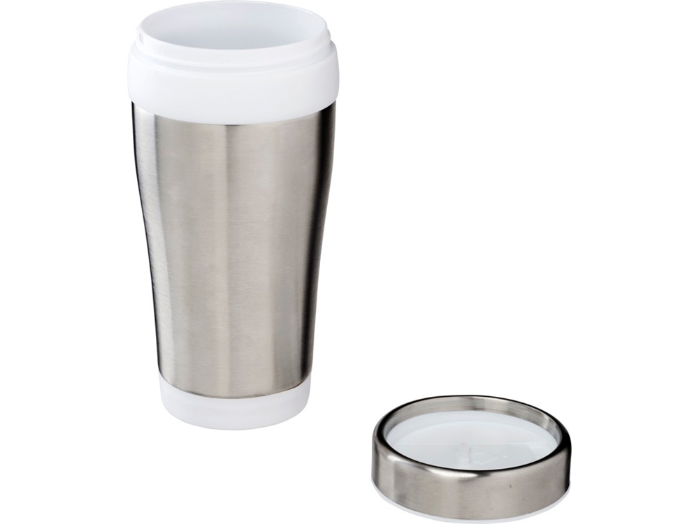 Термостакан Elwood c изоляцией, серебристый/белый-2