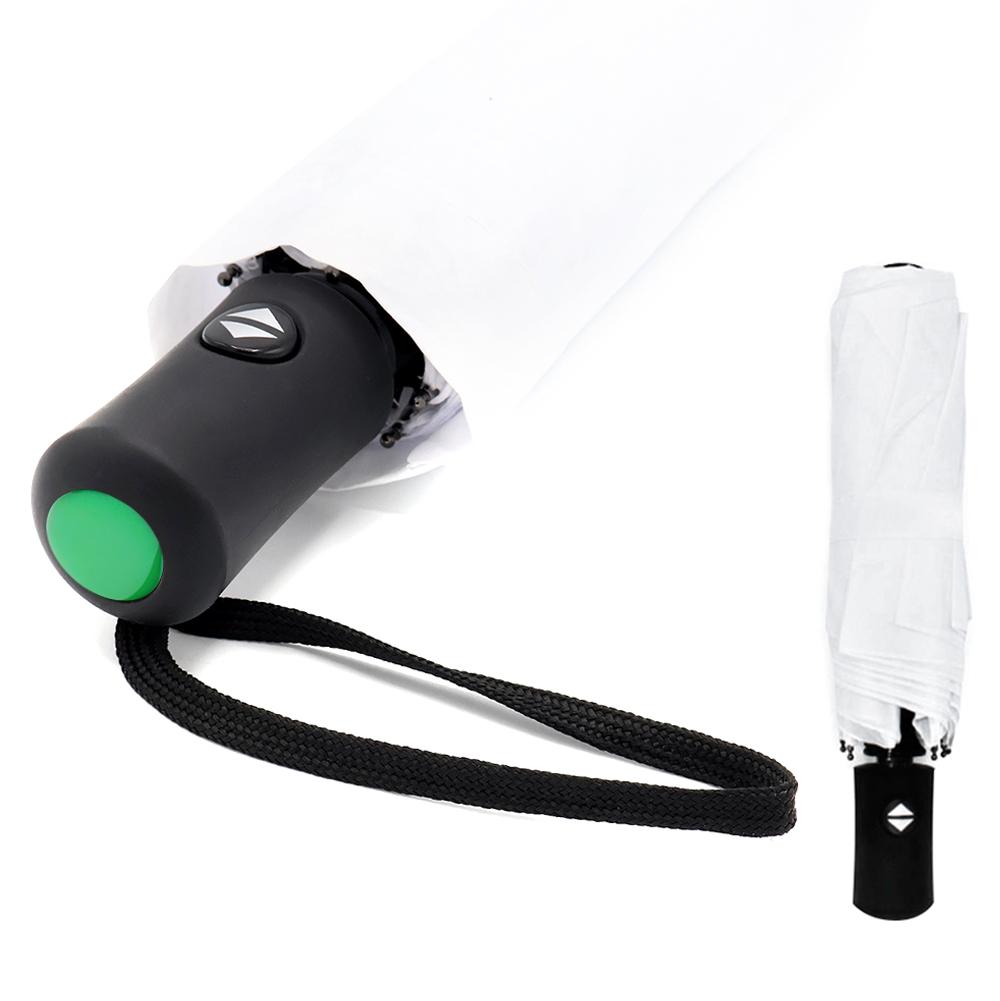 Автоматический противоштормовой зонт Vortex To Go, Белый/зелёный-0