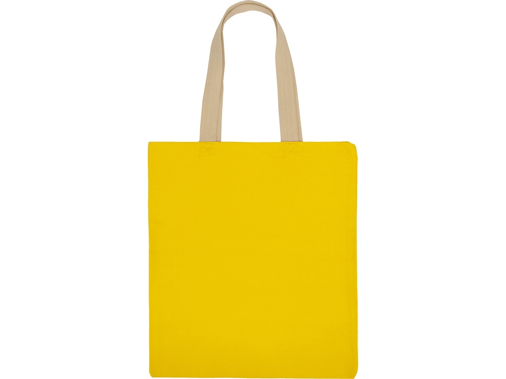 Сумка для шопинга Steady из хлопка с парусиновыми ручками, 260 г/м2, желтый-4