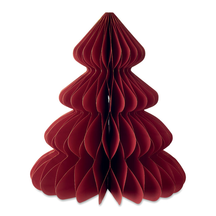 Paper Xmas tree decoration, красный-4