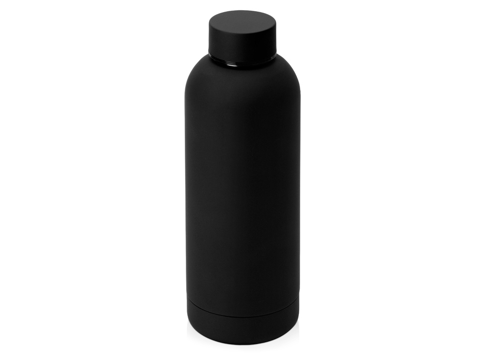 Вакуумная термобутылка Cask Waterline, soft touch, 500 мл, черный-0