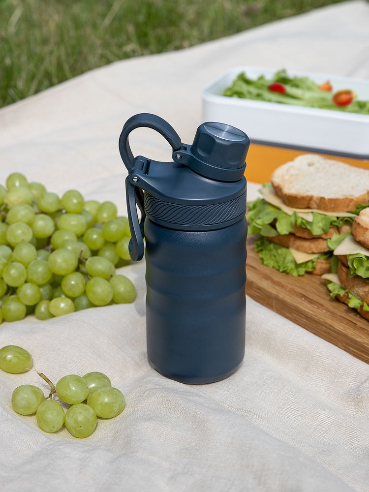 Термобутылка Fujisan 2.0 без логотипа, темно-синяя-6