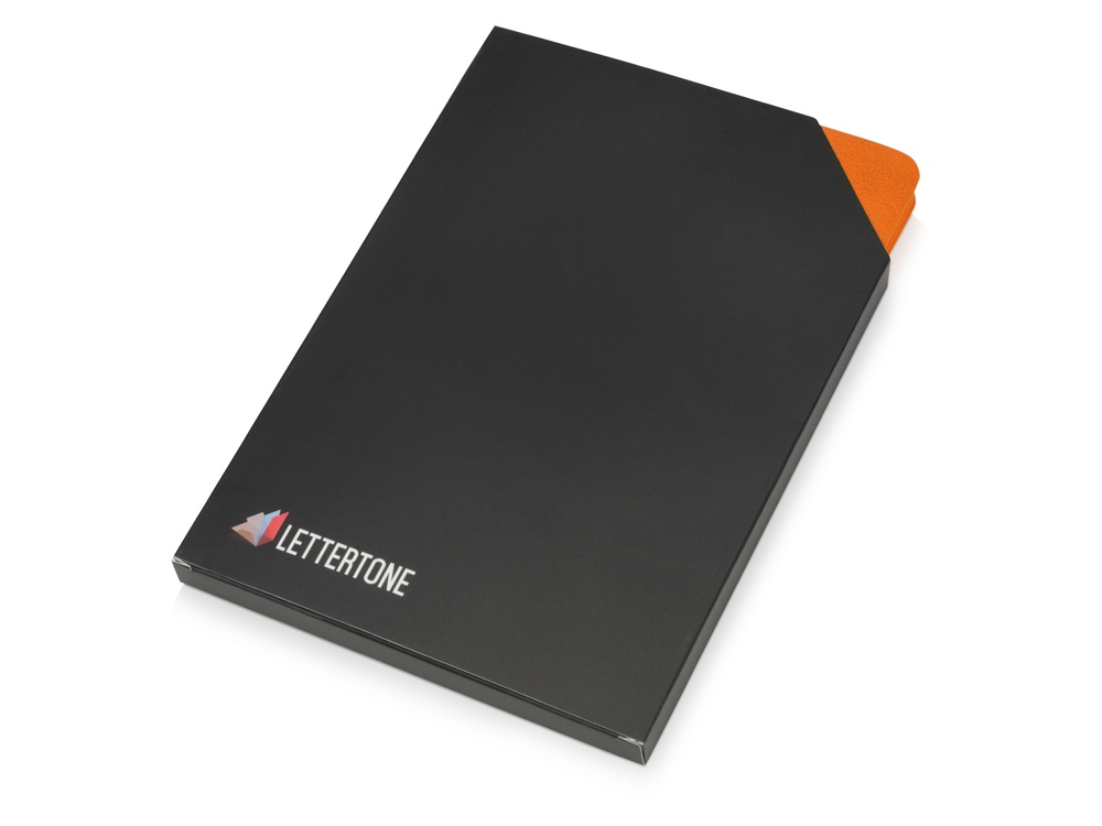 Блокнот Notepeno 130x205 мм с тонированными линованными страницами, оранжевый-10