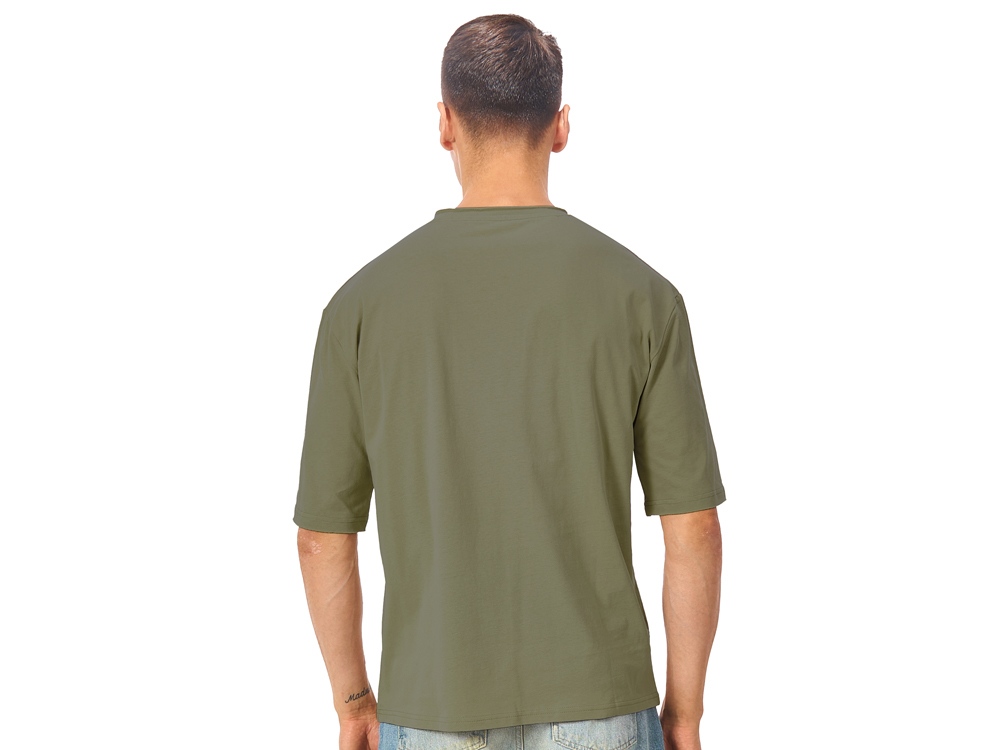 Футболка оверсайз Liyon унисекс, хаки-4