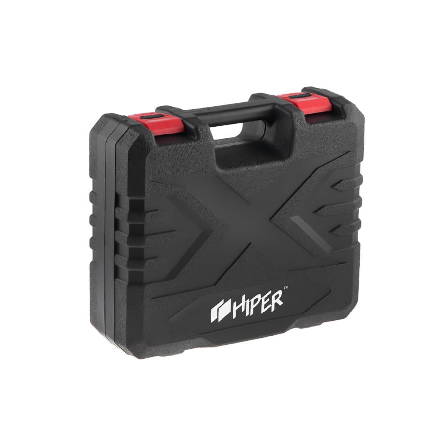 Шуруповерт аккумуляторный HIPER HCD12В, 12В, в кейсе, Li-ion батарея 2,0 Ач (2 шт), 30Нм, красный-5