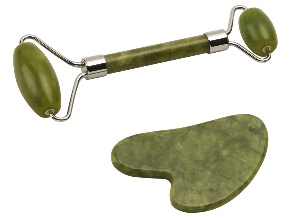 Сет роллер и гуаша Rituals из нефрита, зеленый-2