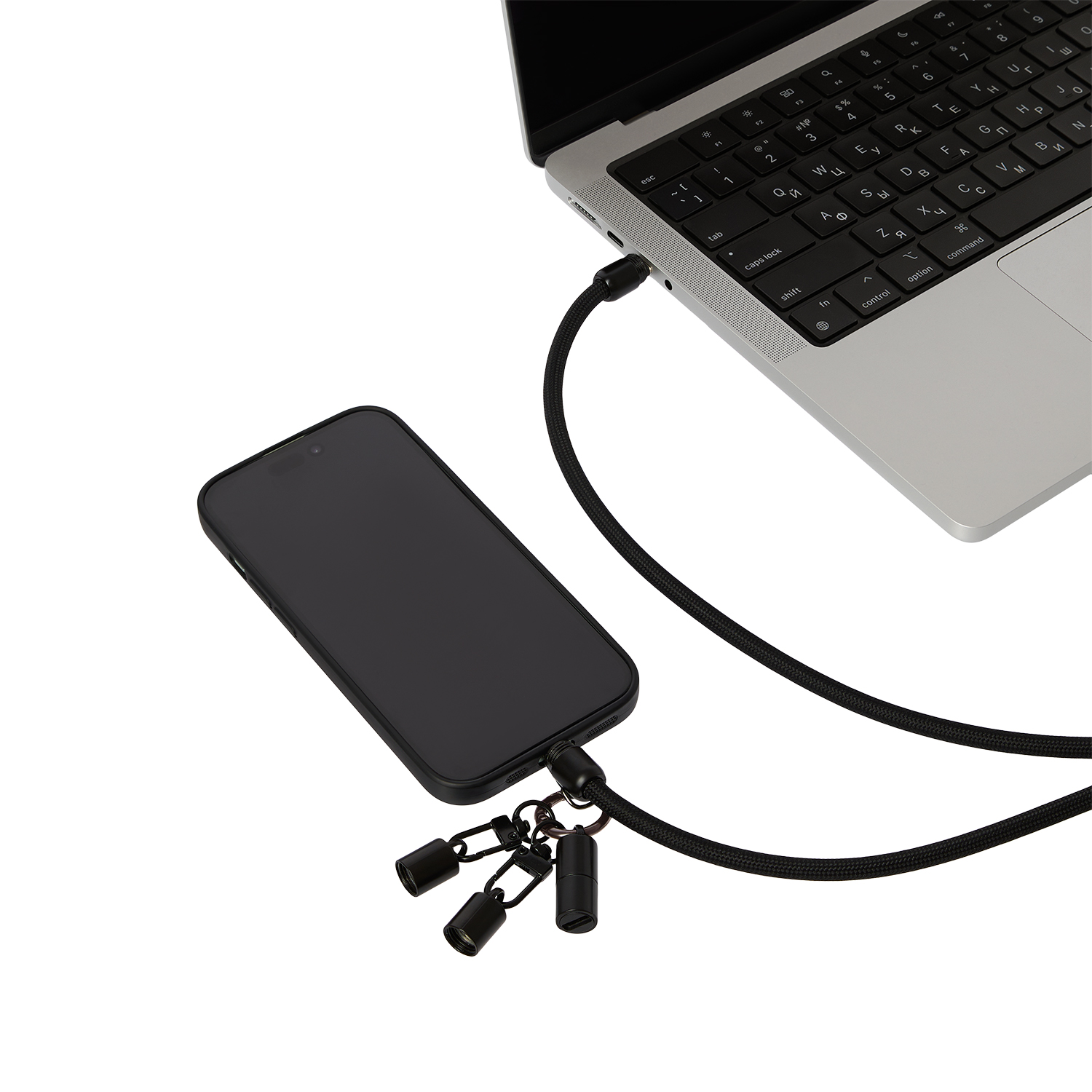 Кабель-ланьярд Voltrix, черный-6