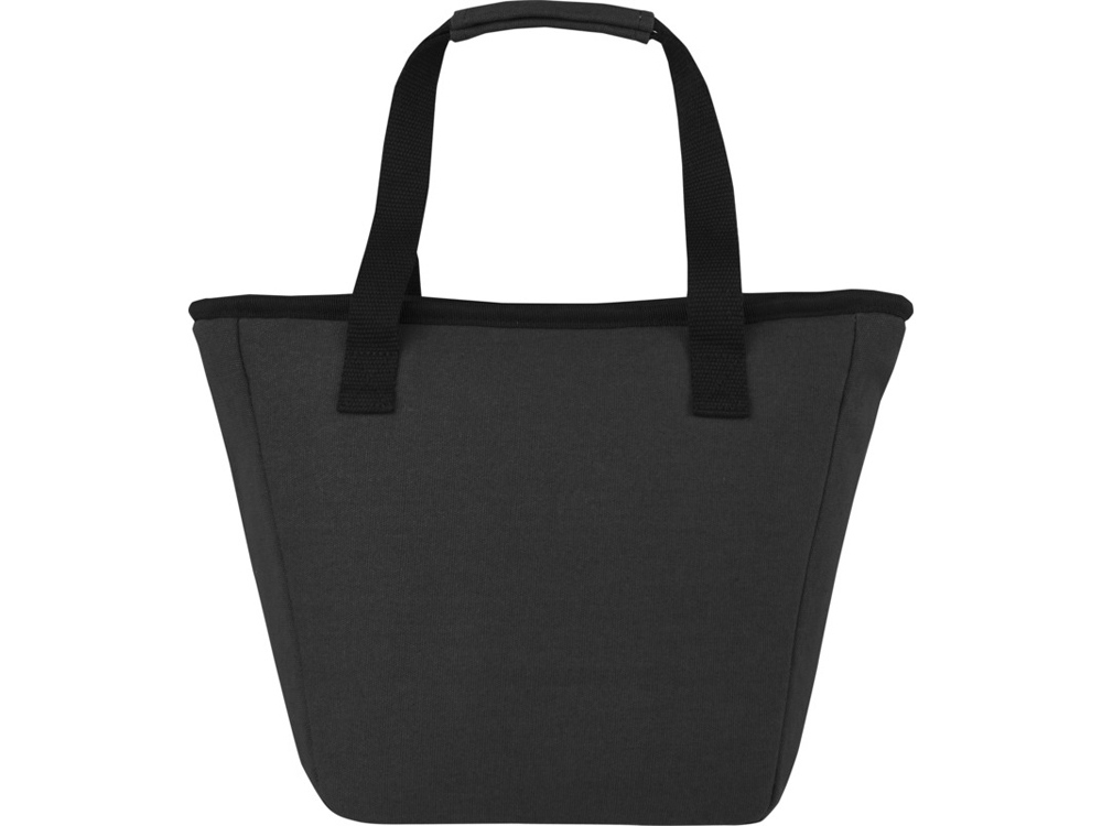 Пищевая сумка-холодильник Joey из брезента, переработанного по стандарту GRS, объемом 6 л на 9 банок, черный-2