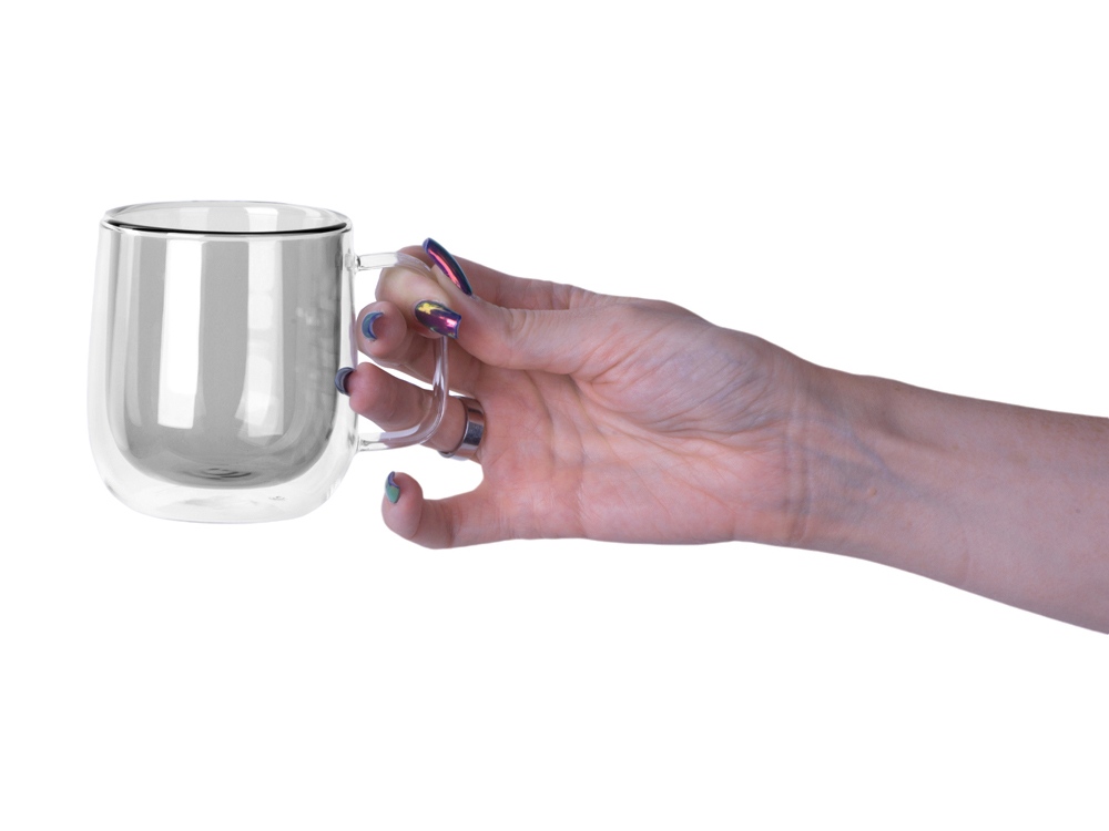 Цветная кружка Ubud с двойными стенками, черный-4