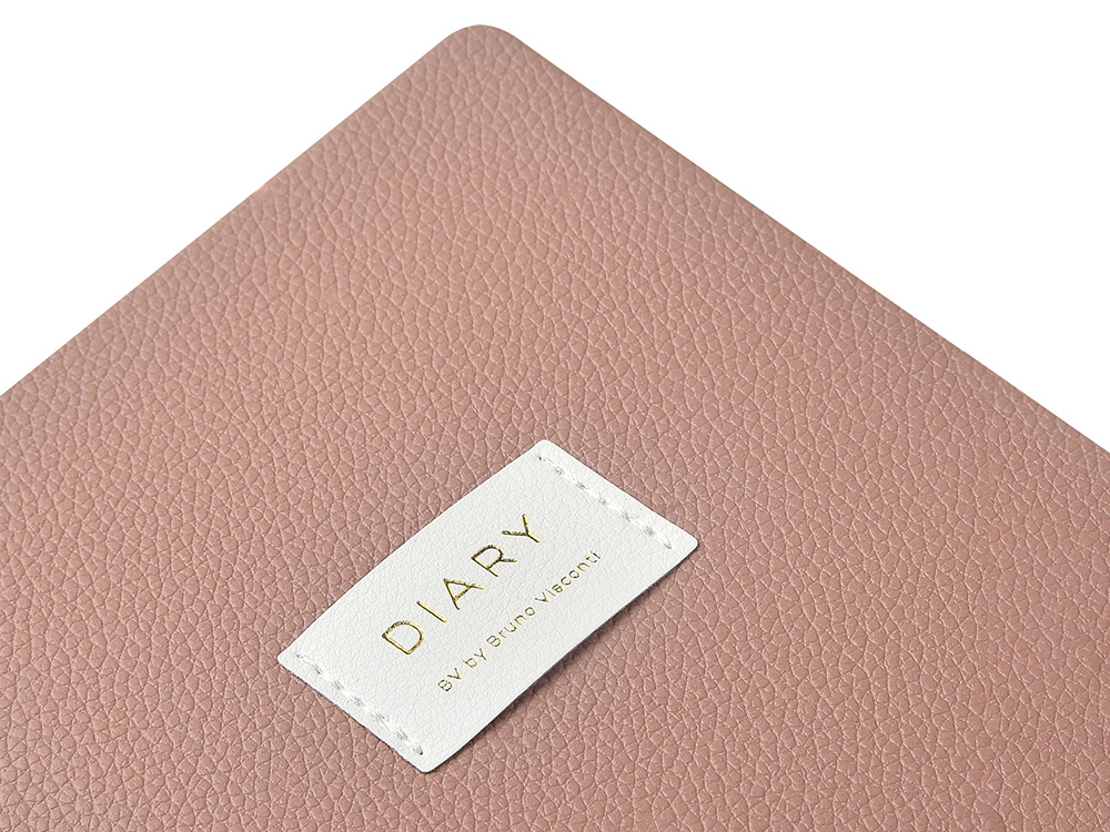 Ежедневник недатированный А5 Morandi. Пыльная роза с нашивкой, пыльно-розовый-2