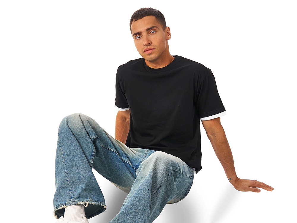 Футболка Rotterdam мужская, черный/белый-1