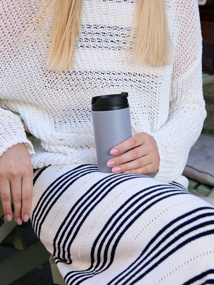 Термостакан Canella, серый матовый-3