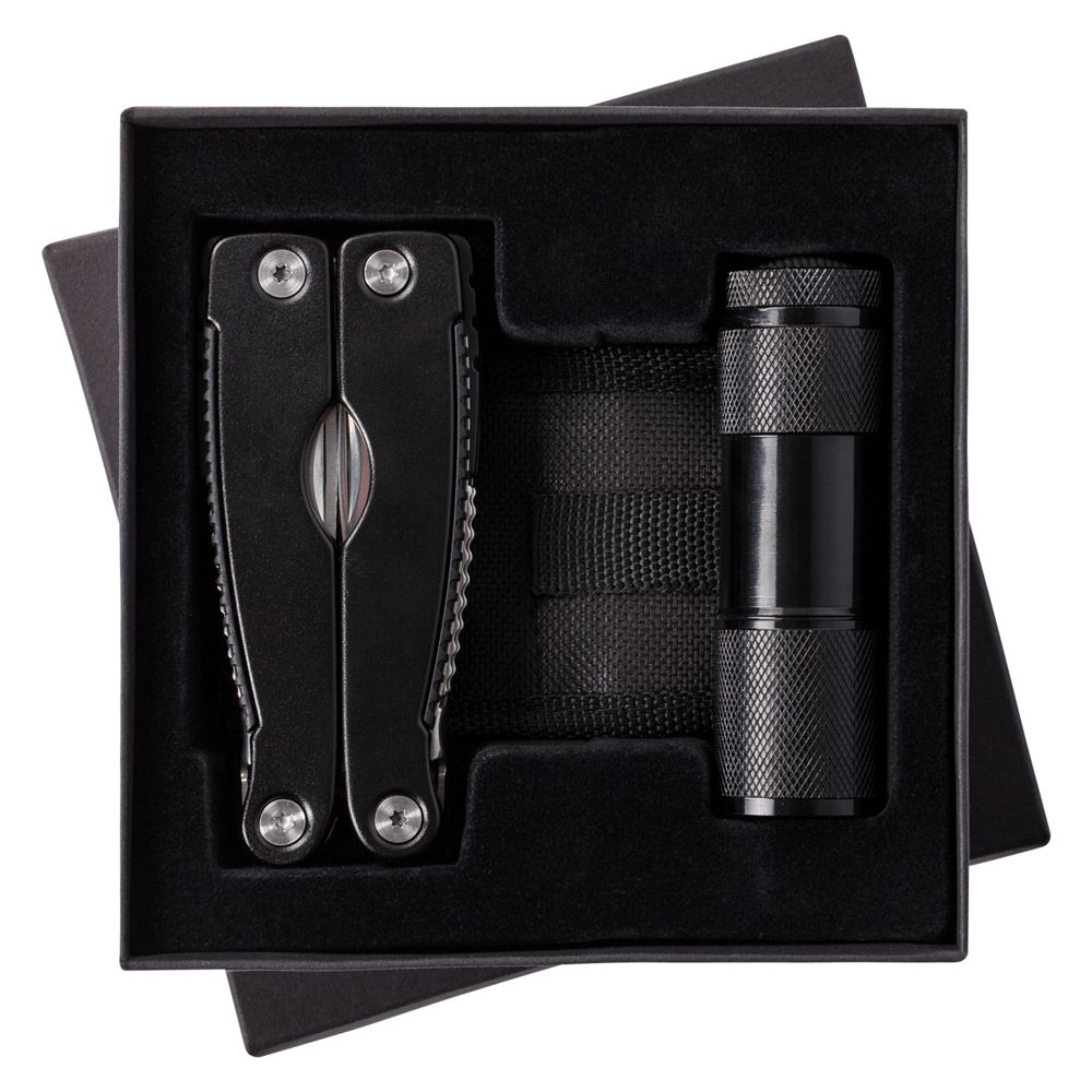 Набор Handmaster: фонарик и мультитул, черный-0