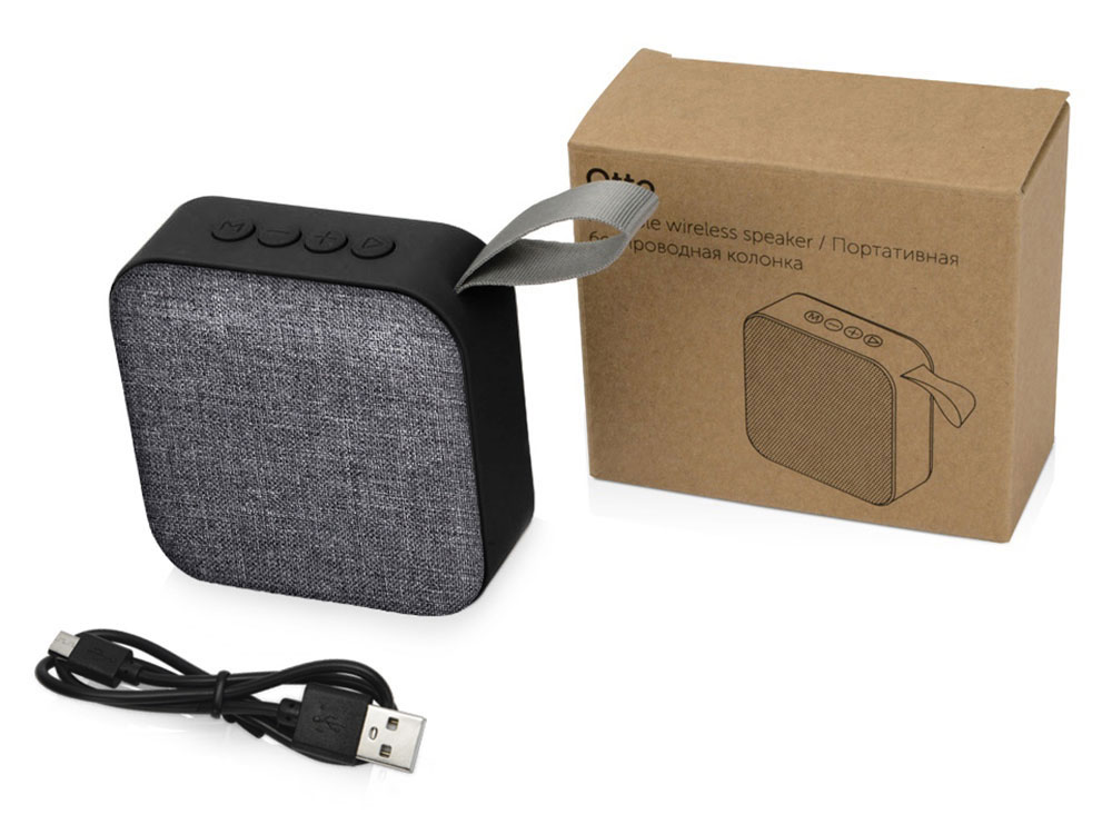 Портативная колонка Otto, серый/черный-4