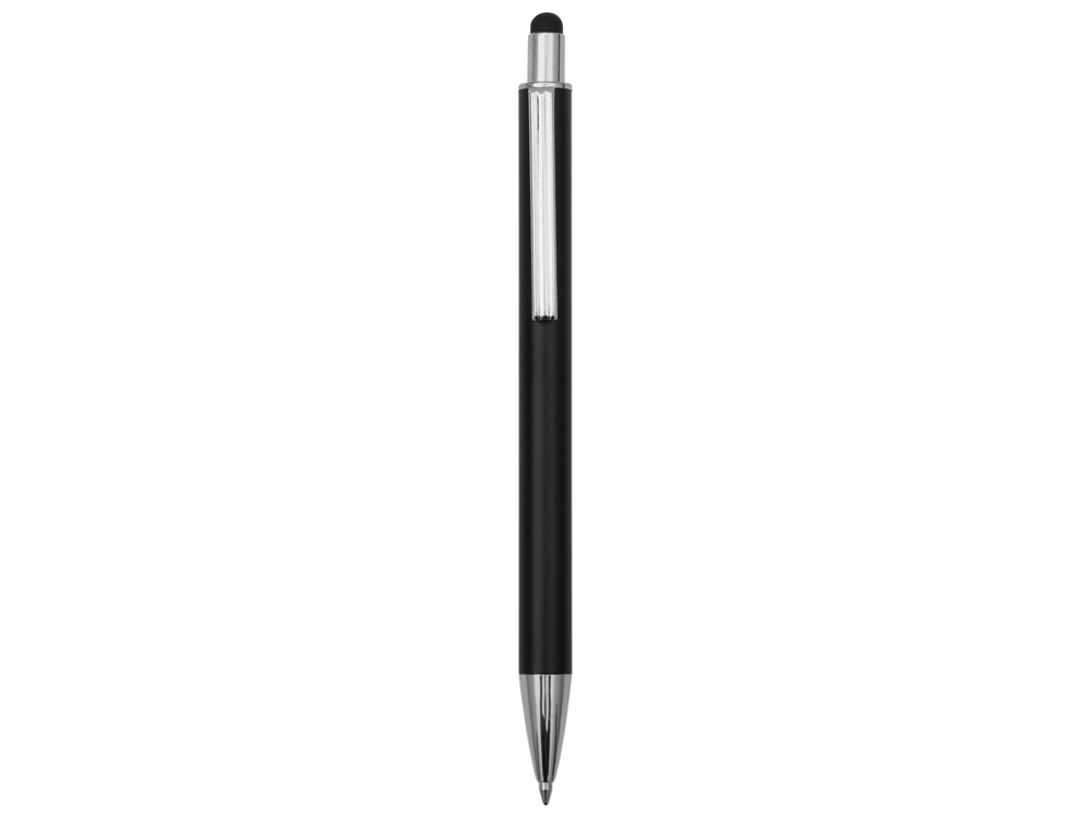 Ручка металлическая шариковая Groove Touch Recy, черный-1