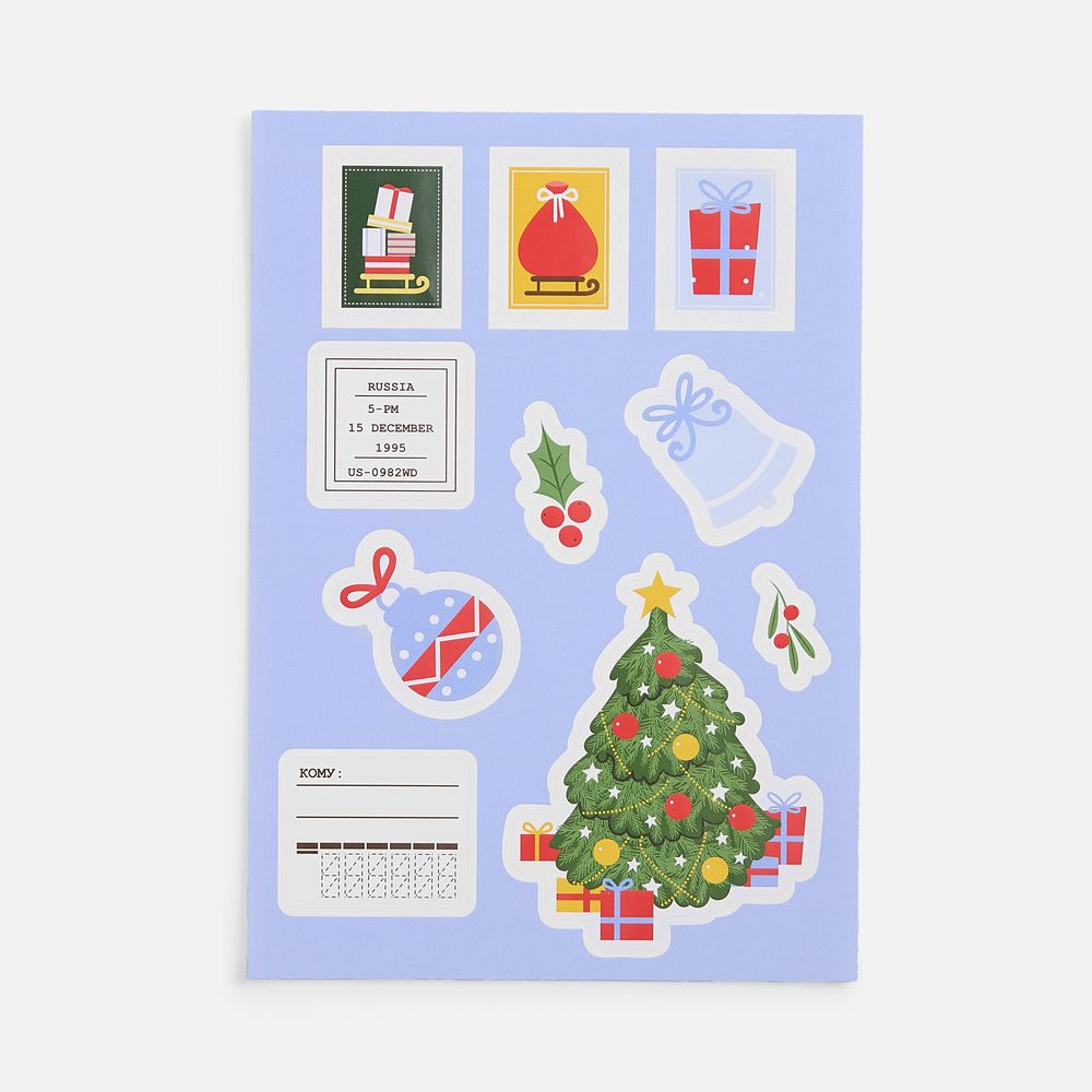 Стикерпак бумажный Thematik, новогодний-0