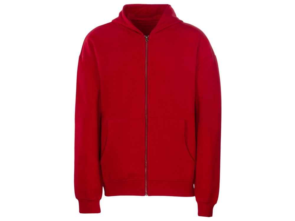 Толстовка оверсайз с капюшоном на молнии Monaco, красный-11
