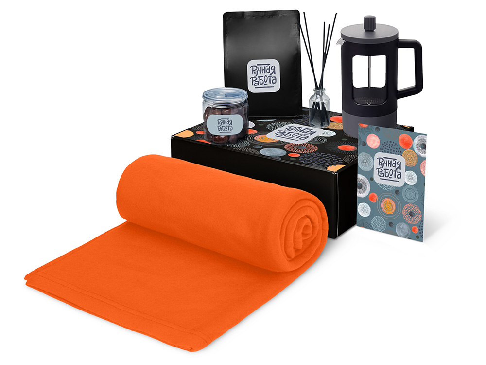 Подарочный набор Re:y. Vive с пледом, френч-прессом и кофе-0