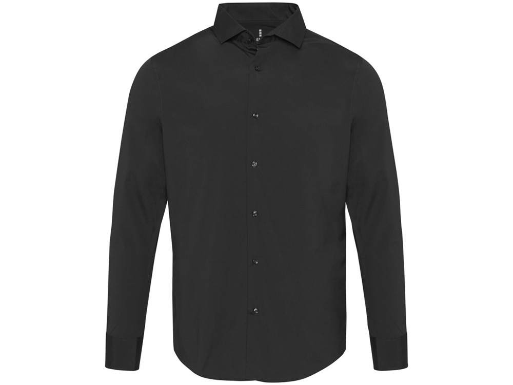 Carnelian мужская рубашка из поплина - сплошной черный-1
