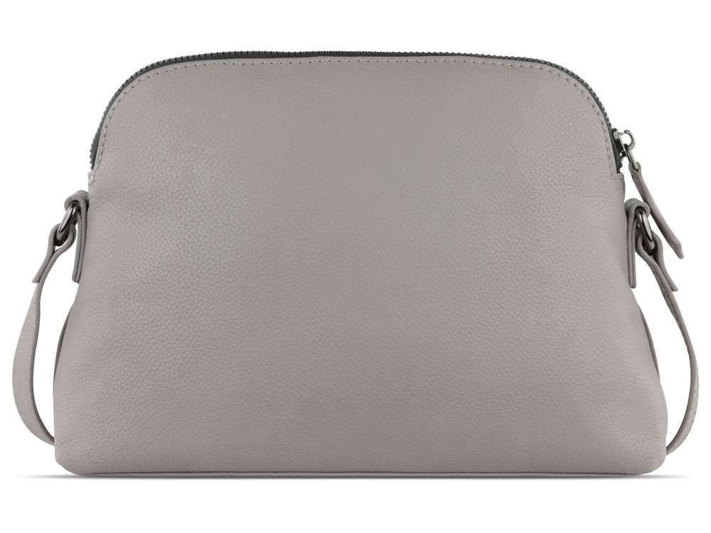 Сумка наплечная женская BUGATTI Bella, бежевая, воловья кожа/полиэстер, 23х8х17 см-6