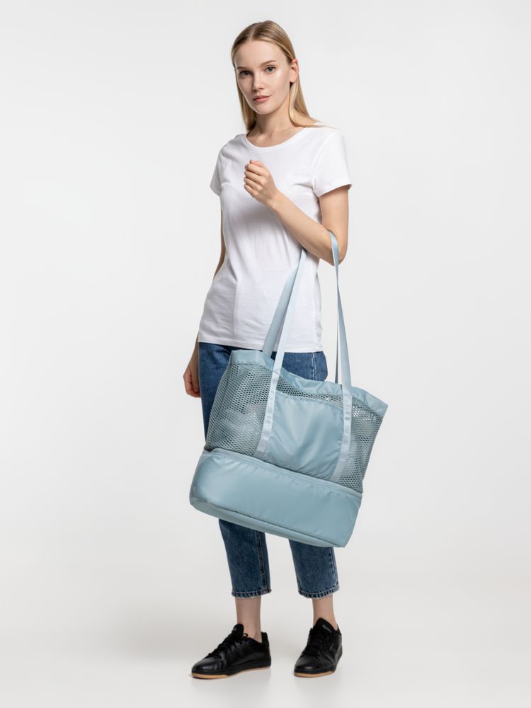 Шопер с термоотделением Verkko, серо-голубой-3