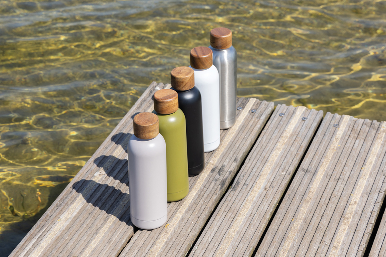 Термобутылка Wood из переработанной нержавеющей стали RCS, 500 мл-7