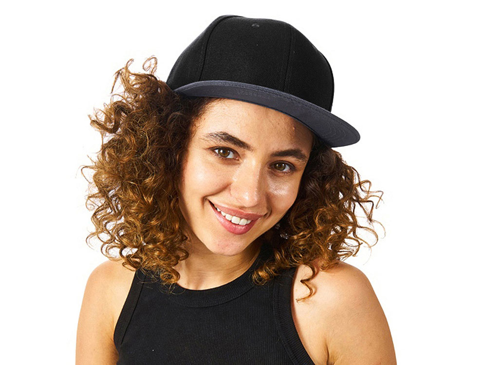 Бейсболка с прямым козырьком Los Angeles 2.0, черный/серый меланж-2